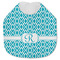 Geometric Diamond Jersey Knit Baby Bib w/ Initial
