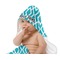 Geometric Diamond Baby Hooded Towel on Child