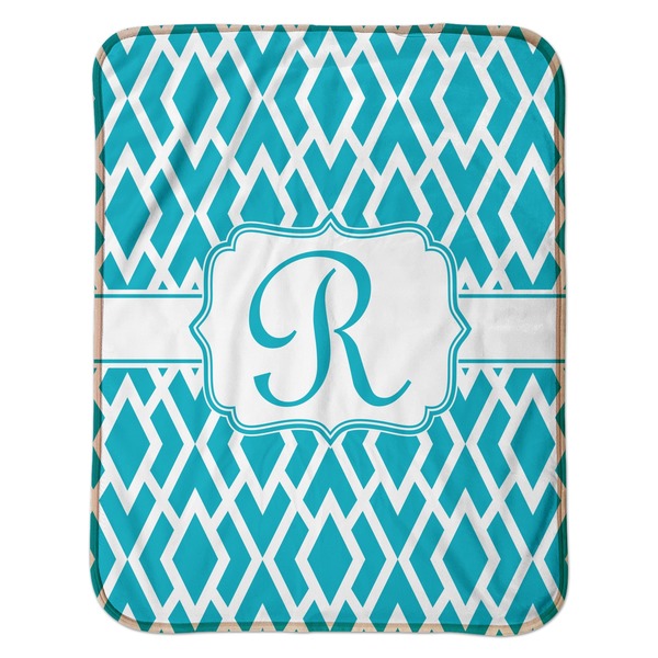 Geometric Diamond Baby Sherpa Blanket - Flat