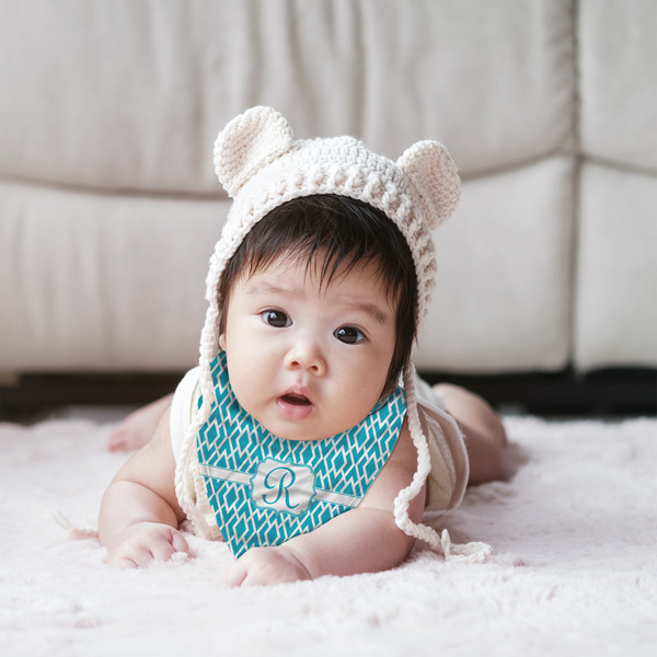 Geometric Diamond Bandana Bib - (Lifestyle 2 girl)