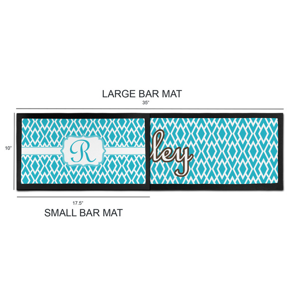 Geometric Diamond Bar Mats - Sizing Chart