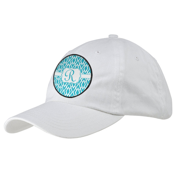 Custom Geometric Diamond Baseball Cap - White (Personalized)