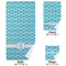 Geometric Diamond Bath Towel Sets - 3-piece - Approval