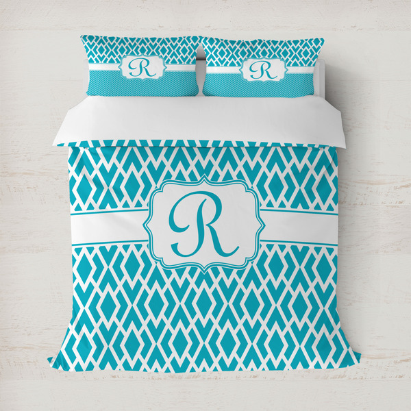 Custom Geometric Diamond Duvet Cover (Personalized)