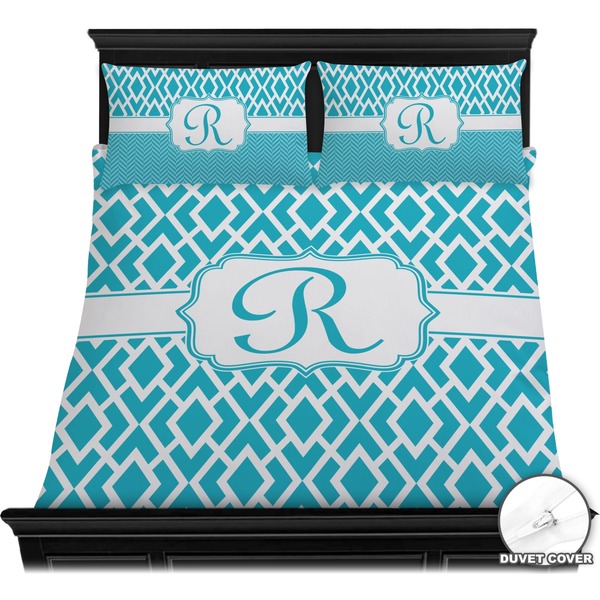 Geometric Diamond Bedding Set (Queen) - Duvet