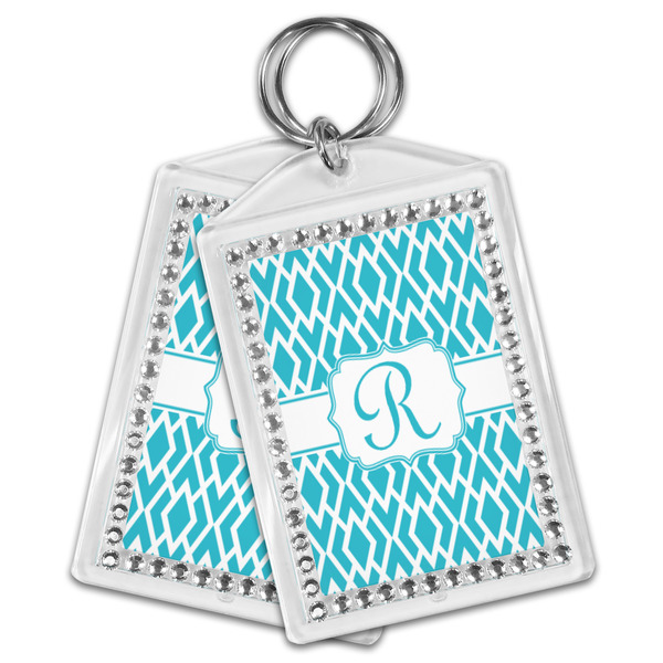 Geometric Diamond Bling Keychain - MAIN