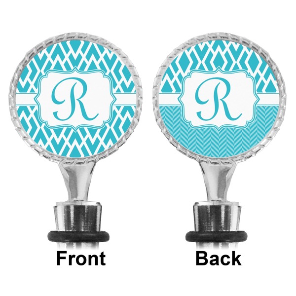 Geometric Diamond Bottle Stopper - Front and Back