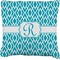 Geometric Diamond Faux-Linen Throw Pillow 26" (Personalized)