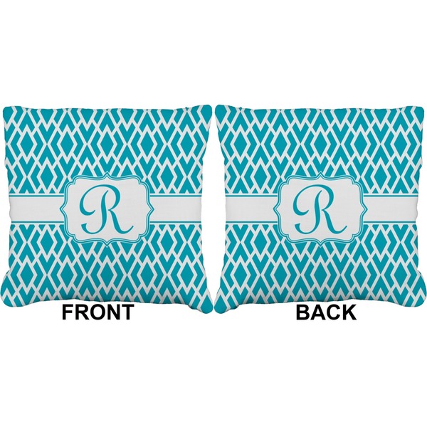 Geometric Diamond Burlap Pillow Approval