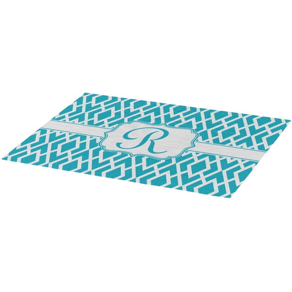 Geometric Diamond Burlap Placemat (Angle View)