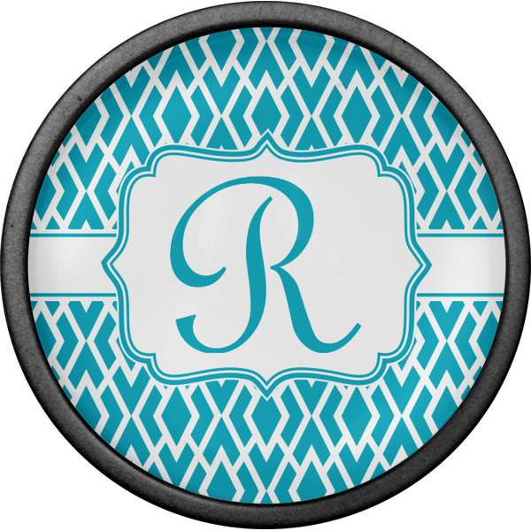 Geometric Diamond Cabinet Knob - Black - Front