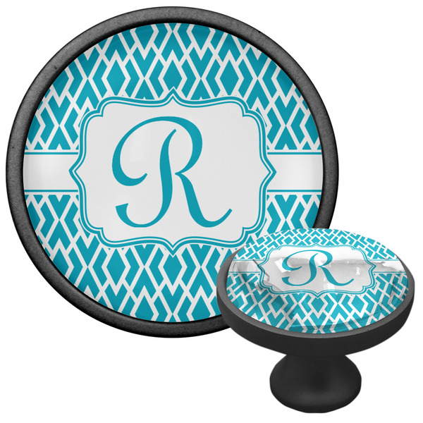 Geometric Diamond Cabinet Knob - Black - Multi Angle