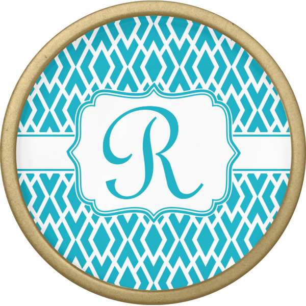 Geometric Diamond Cabinet Knob - Gold - Front