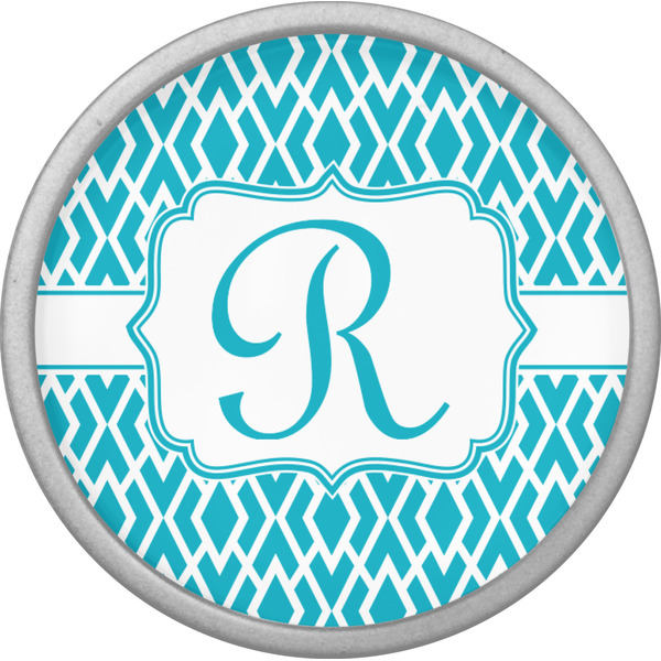 Geometric Diamond Cabinet Knob - Nickel - Front