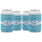 Geometric Diamond Can Cooler (12 oz) - Set of 4 w/ Initial