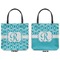 Geometric Diamond Canvas Tote - Front and Back