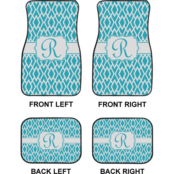 Geometric Diamond Car Floor Mats Set (2F + 2B)