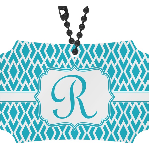 Custom Geometric Diamond Rear View Mirror Ornament (Personalized)