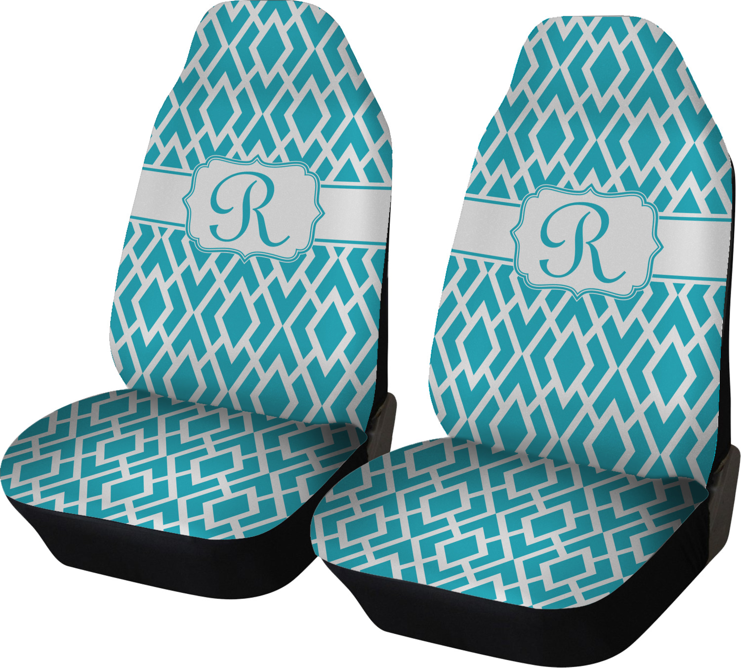 Geometric Diamond Car Seat Covers (Set of Two) (Personalized