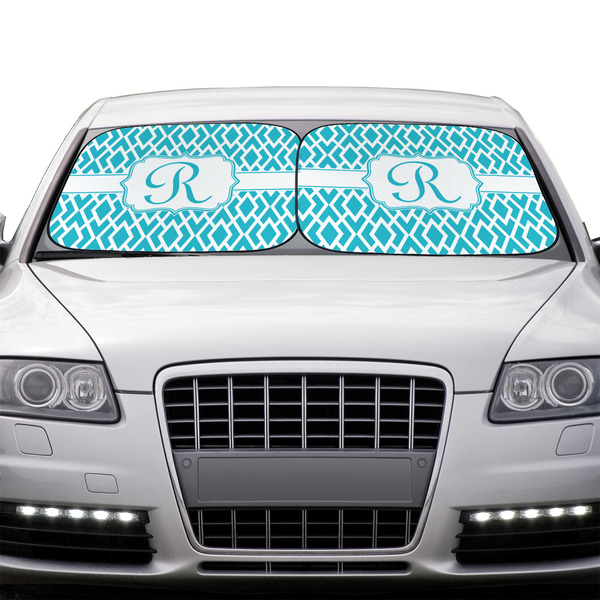Geometric Diamond Car Sun Shades - IN CONTEXT