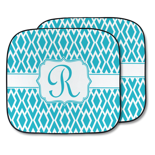 Custom Geometric Diamond Car Sun Shade - Two Piece (Personalized)