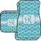 Geometric Diamond Car Floor Mats Set - 2 Front & 2 Back (Personalized)