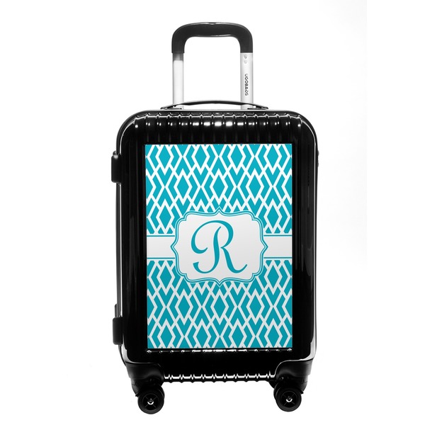 Custom Geometric Diamond Carry On Hard Shell Suitcase (Personalized)
