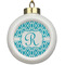 Geometric Diamond Ceramic Ball Ornament (Personalized)
