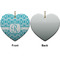 Geometric Diamond Ceramic Flat Ornament - Heart Front & Back (APPROVAL)