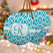 Geometric Diamond Ceramic Ornament w/ Initial