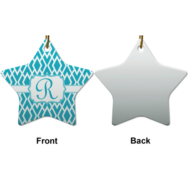 Geometric Diamond Ceramic Flat Ornament - Star Front & Back (APPROVAL)