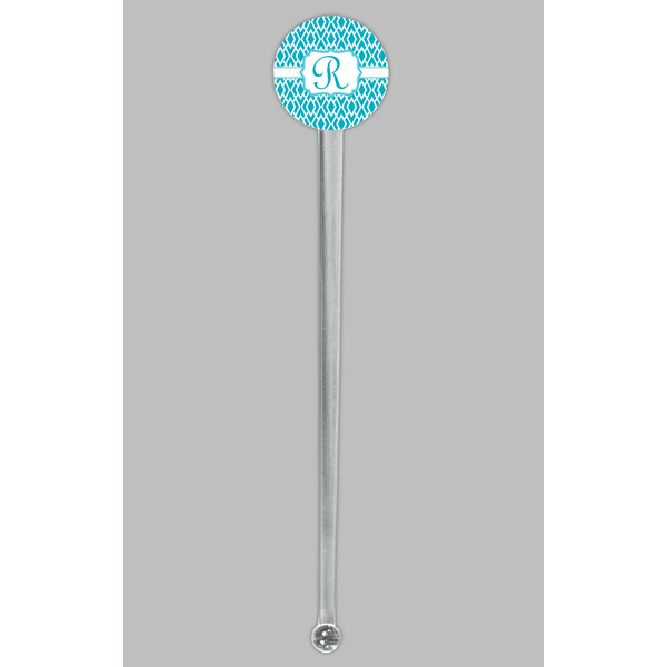 Geometric Diamond Clear Plastic 7" Stir Stick - Round - Single Stick
