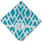 Geometric Diamond Cloth Dinner Napkin - Single w/ Initial