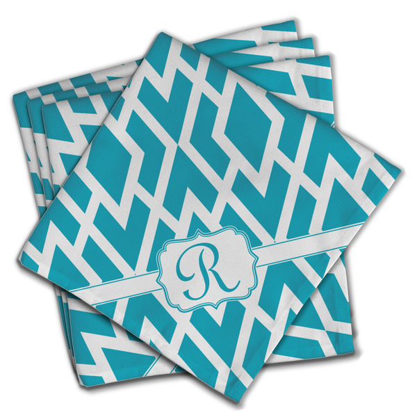 Custom Geometric Diamond Cloth Napkins (Set of 4) (Personalized)