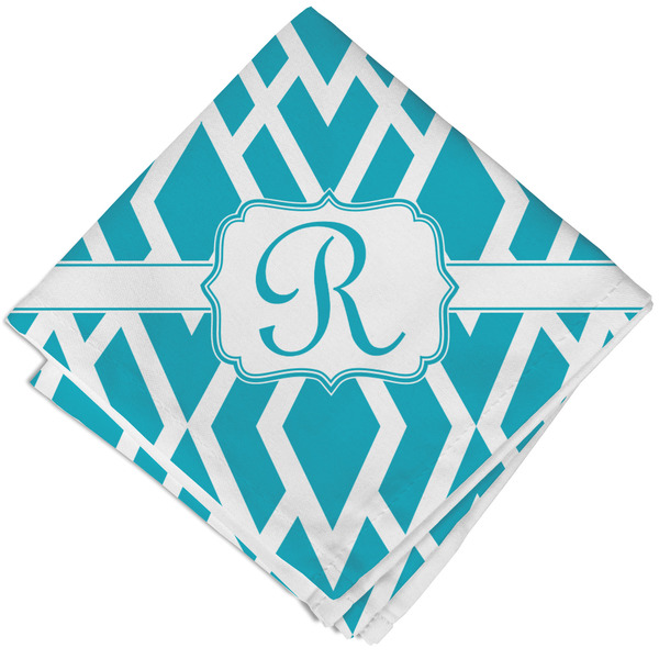 Geometric Diamond Cloth Napkins - Personalized Lunch (Folded Four Corners)