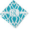 Geometric Diamond Cloth Napkin w/ Initial