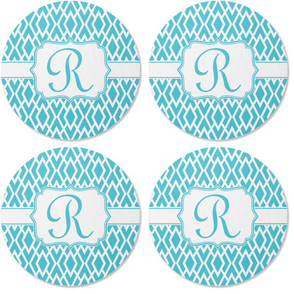 Geometric Diamond Coaster Round Rubber Back - Apvl