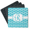 Geometric Diamond Square Rubber Backed Coasters - Set of 4 (Personalized)