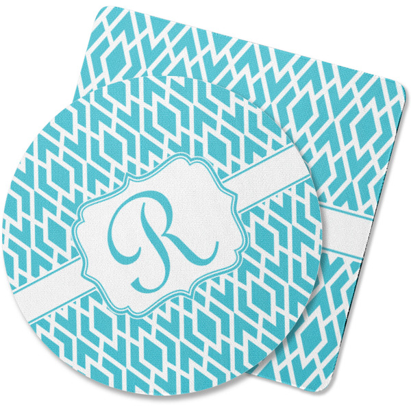 Custom Geometric Diamond Rubber Backed Coaster (Personalized)
