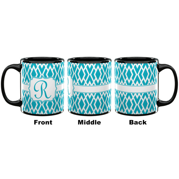 Geometric Diamond Coffee Mug - 11 oz - Black APPROVAL
