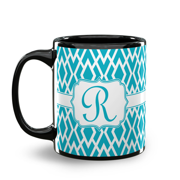 Geometric Diamond Coffee Mug - 11 oz - Black