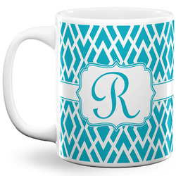 Geometric Diamond 11 Oz Coffee Mug - White (Personalized)