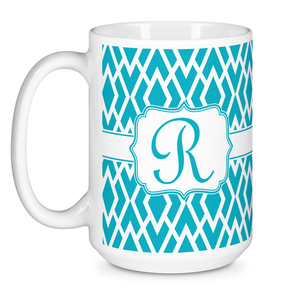 Geometric Diamond Coffee Mug - 15 oz - White