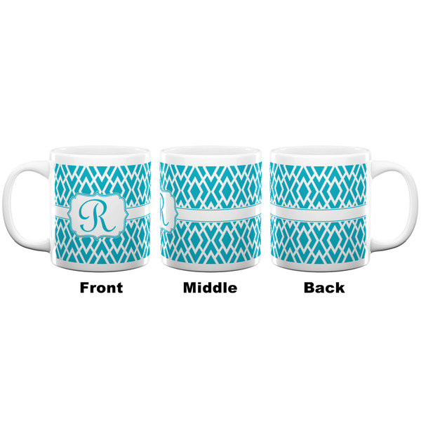 Geometric Diamond Coffee Mug - 20 oz - White APPROVAL