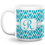Geometric Diamond 20 Oz Coffee Mug - White (Personalized)