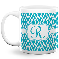 Geometric Diamond 20 Oz Coffee Mug - White (Personalized)