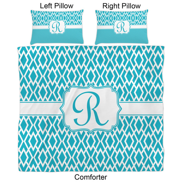 Geometric Diamond Comforter Set - King - Approval