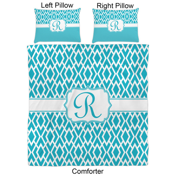 Geometric Diamond Comforter Set - Queen - Approval