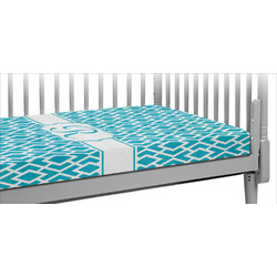 Geometric Diamond Crib Fitted Sheet w/ Initial