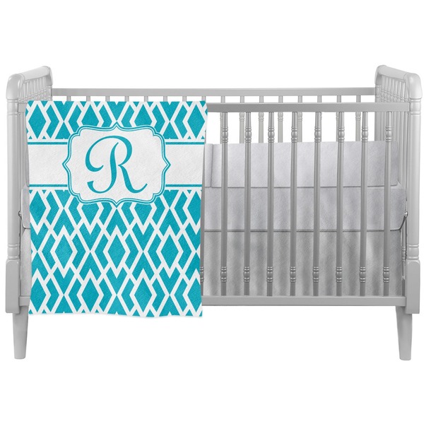Custom Geometric Diamond Crib Comforter / Quilt (Personalized)